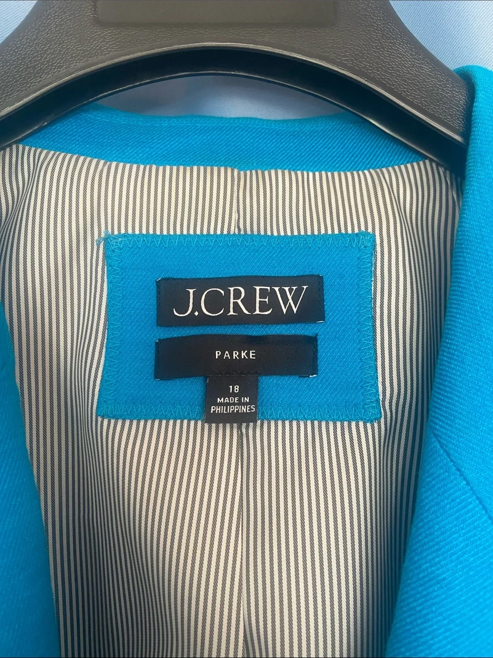 J. Crew Teal Parke single button Blazer, size 18 NWOT